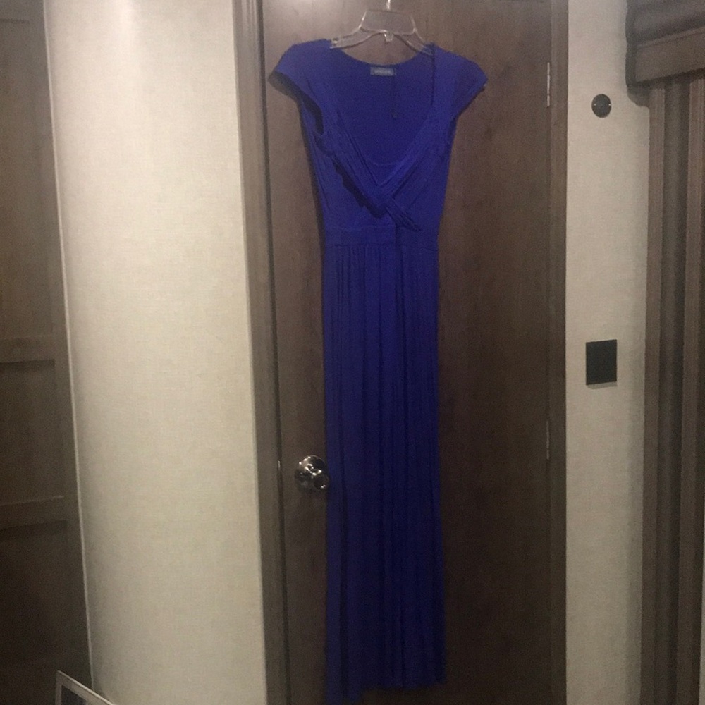 Santopik royal blue jersey maxi dress